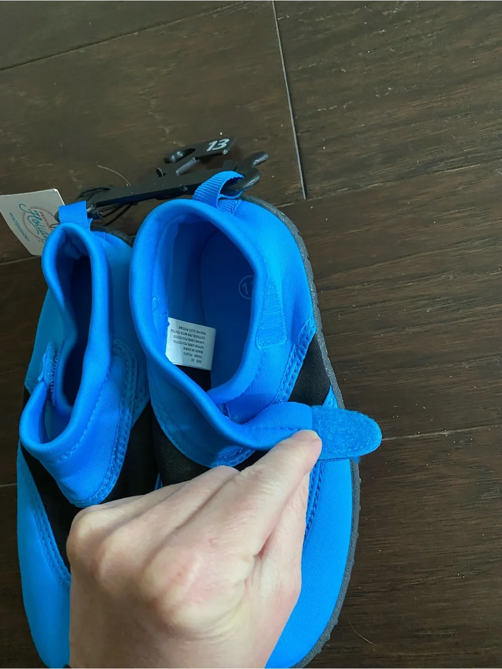 Kids Water Shoes - Blue and Black (Size 13)